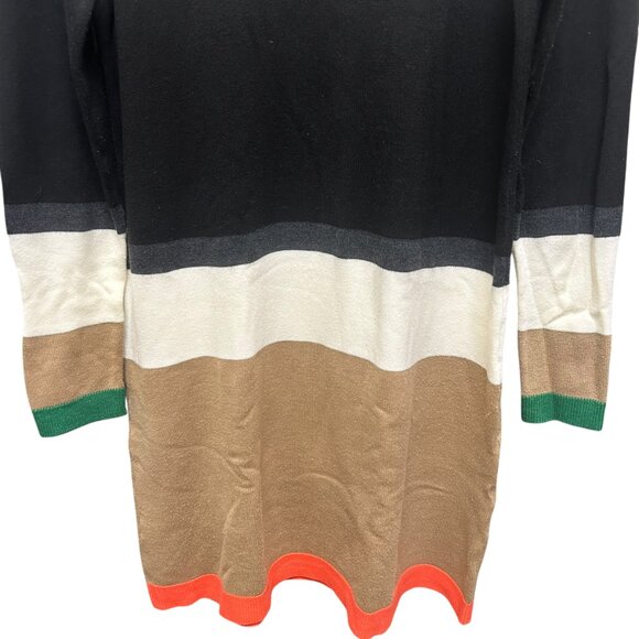Laura Striped Sweater Dress Brown Black Size XL - Picture 4 of 7